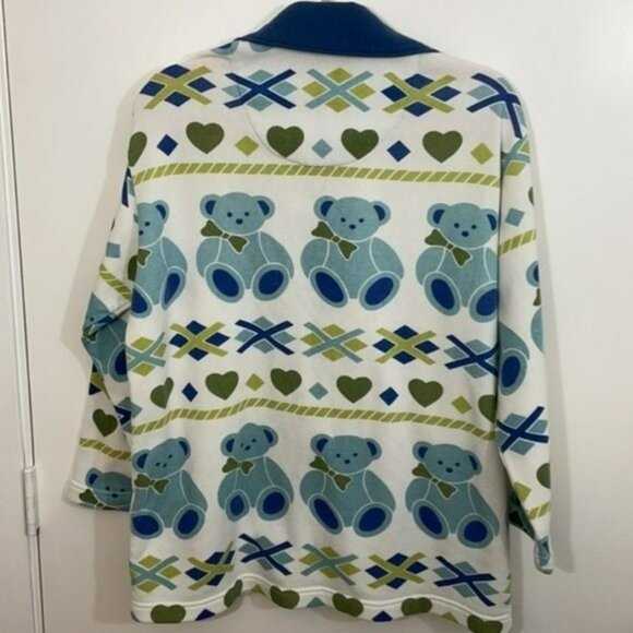 Teddy Bear Cardigan with Pockets, Cotton Blend Fleece, G. Super Edition, Medium - Picture 8 of 11